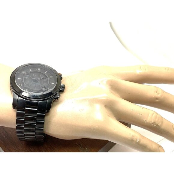 Michael Kors Men's Watch MK8157 Quartz Chronograph Black Dial Stainless Steel - Picture 4 of 13